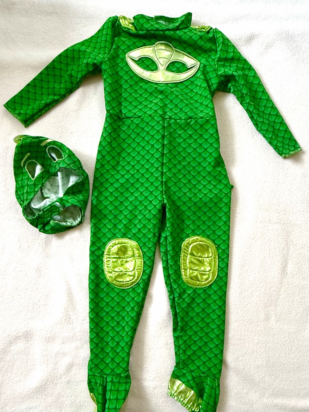 Kids Green Dragon Scale Costume with Mask